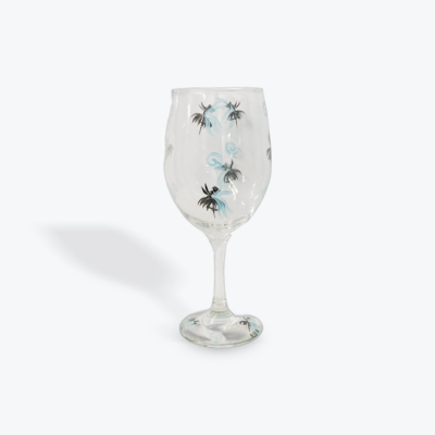 Fairy Teal/Blue Wine Glass
