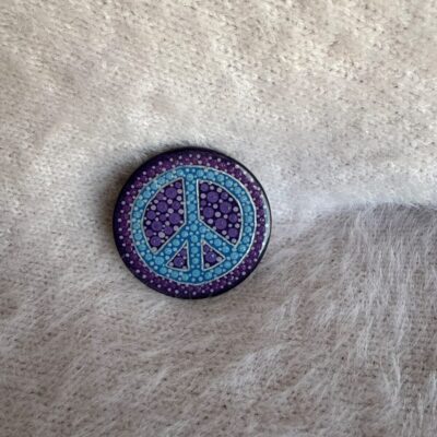 Peace blue purple pin #412