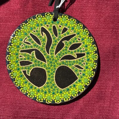 Tree mug topper green/gold